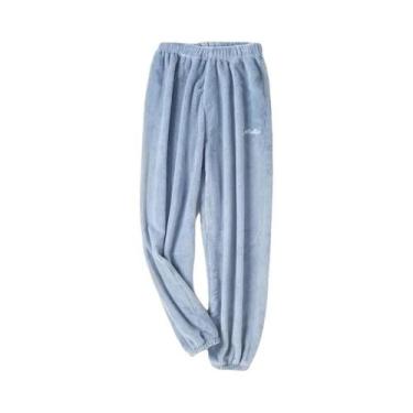 Imagem de Calças De Pijama Femininas De Inverno Com Forro De Fleece Térmico, Cin