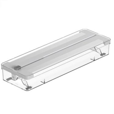Imagem de Organizador e Cortador Porta Rolos Duplo Clear | Papel Plástico, Filme, Alumínio, Mante...