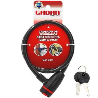 Imagem de Cadeado de Segurança para Moto e Bicicleta 12mmx80cm GD-3011 Alta Segu