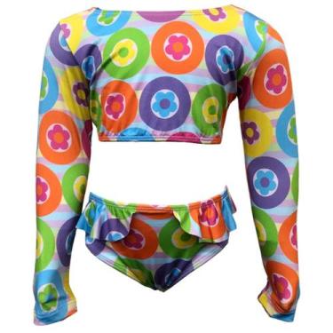 Imagem de Biquíni Infantil Cropped Com Proteção Uv50 Moda PraiaPiscina - Love4Ho