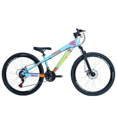 Imagem de Bicicleta 26 vikingx 21v index tuff x 25 azul e laranja, Azul claro, T