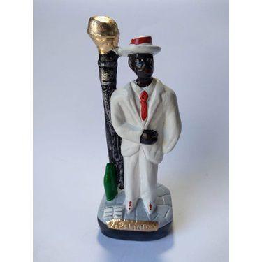 Imagem de Imagem Ze Pilintra C/ Poste Escultura Gesso Estatua 10 Cm - Lua Mistic
