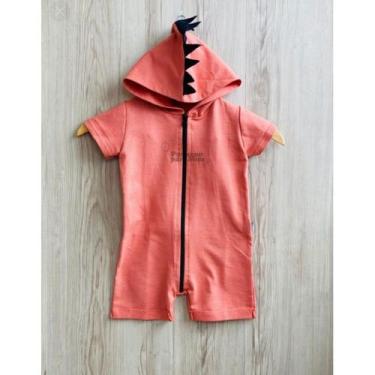 Imagem de Macacão masculino infantil Dinossauro - roupa infantil verão - S/M, 0 