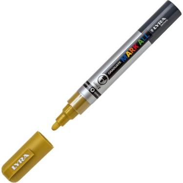 Imagem de Caneta Lyra Graduate Mark All 2 mm Metálico Ouro