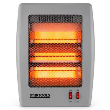 Imagem de Aquecedor Elétrico Quartzo 800W 2 Níveis de Temperatura Portátil Cinza Startools 220V