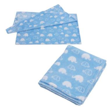 Imagem de Cobertor Infantil Soft Manta Bebê Microfibra Antialérgico Azul - LOANI