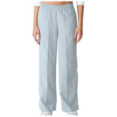 Imagem de Calça Fila Wide FBox Feminina, Cinza, Branco, GG