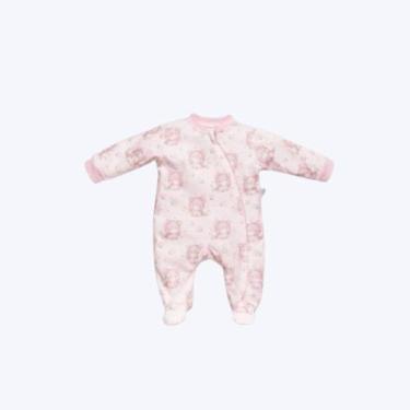 Imagem de Macacão Longo Algodão Bebê Menina Anjos Baby 251812F Rosa Bebe, Rosa, 