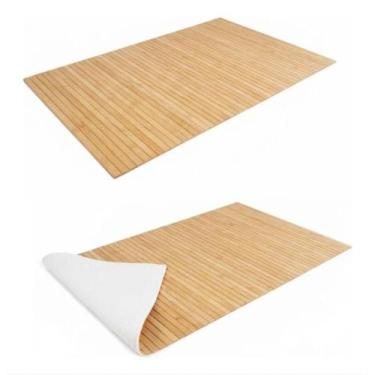 Imagem de Kit 2 Tapetes em Bambu Natural Antiderrapante Bambu Claro - Mimo Style