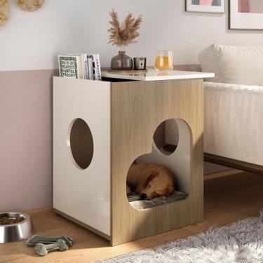 Imagem de Mesa Lateral de Apoio para PET Aberturas Discovery Bege - Artely