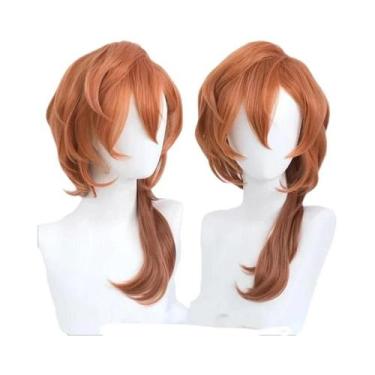 Imagem de Peruca De Cosplay Chuya Nakahara, Cabelo Sintético Resistente Ao Calor