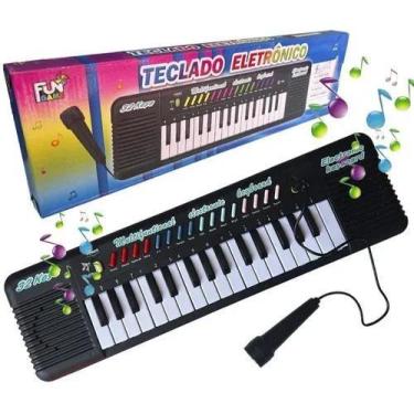 Imagem de Teclado Com Microfone Piano Infantil Brinquedo Musical - Fun Game
