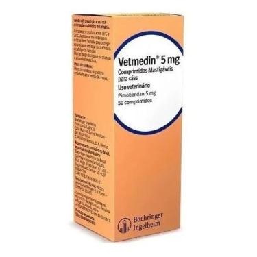 Imagem de Vetmedin 5mg 50 Comprimidos Pimobendan para Cães Insuficiênc - Congrat
