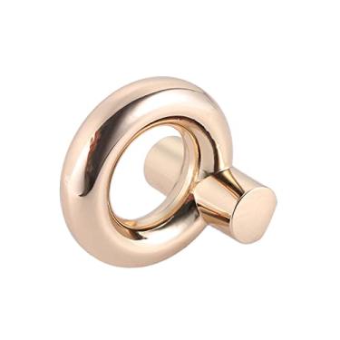 Imagem de 1 conjunto de moda lidar com ouro brilhante/preto/cinza puxar liga sólida botão simples estilo único furo 96/128 / 192mm porta gaveta de gaveta YYDFPIIA (Color : Golden Single Hole)