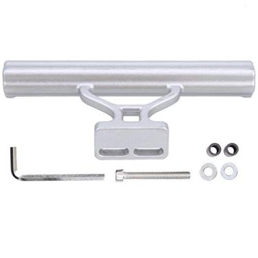 Imagem de Keenso Suporte de extensão de guiador de bicicleta, tubo de liga de alumínio multifuncional para extensor de guidão de bicicleta para celular farol computador (prata) Bicicletas e peças de bicicleta e peças