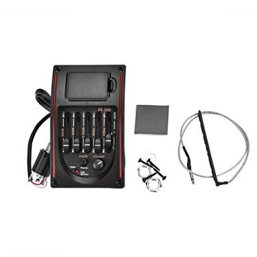 Imagem de Tbest EQ PS 500 5Band Equalizer Digital Guitar Preamp Piezo Tuner Pickup para guitarra acústica Gitarren Pickup Eq de pré-amplificador de guitarra