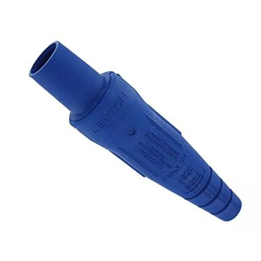 Imagem de Leviton 16D33-UB Série 16 nariz cônico, plugue fêmea, contato e isolante, tipo cam, removível, terminação de parafuso de conjunto duplo, azul