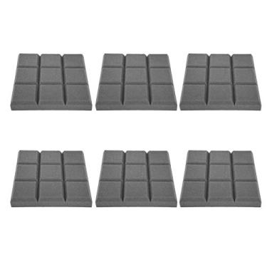 Imagem de Painéis à prova de som, 6 peças de painéis de absorção de som, material retardante de chama de alta densidade à prova de som acústico para estúdios de gravação, salas de controle (cinza)