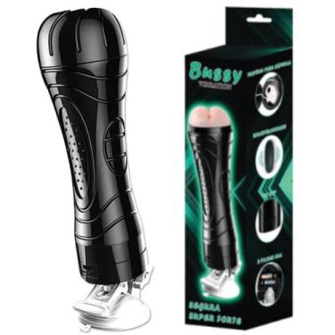 Imagem de Masturbador Masculino Lanterna Formato de Anus Com Vibrador e Ventosa