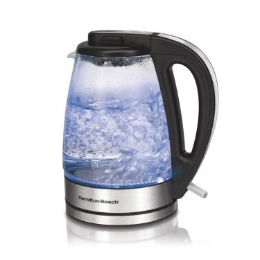 Imagem de Chaleira Elétrica Hamilton Beach 1,7L Preta Com Vidro 127V