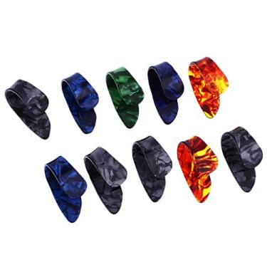 Imagem de simhoa 10 peças de palhetas de dedo para acessório acústico/guitarra elétrica