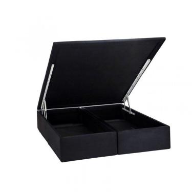Imagem de Base Baú Physical Camurça Queen 158x198x39cm Ortobom Preto
