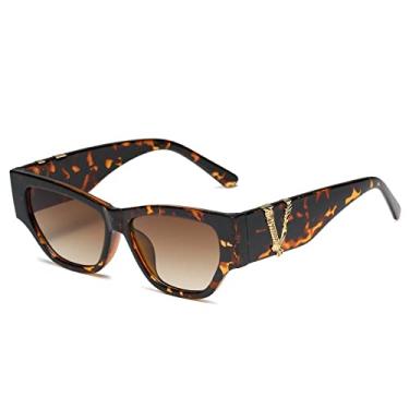 Imagem de Óculos de sol olho de gato moda feminina vintage tons quadrados masculinos designer óculos de sol de luxo uv400 óculos de tamanho grande, 4, china