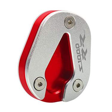 Imagem de Acc-Creativity Suporte de pé de motocicleta com ampliador lateral para suporte de extensão compatível com BMW S1000RR 2019-2021 (vermelho)