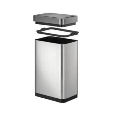 Imagem de Lixeira Automática Grande 50L De Aço Inox Com Sensor Cozinha - Member'