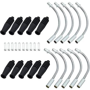 Imagem de JooFn Bike V guia de cabo de freio para macarrão botas de borracha para bicicleta conjunto de 2 (4 peças)