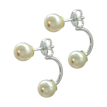 Imagem de Brinco Folheado a Prata Pérolas Pequenas Grace Kelly - Semijoia