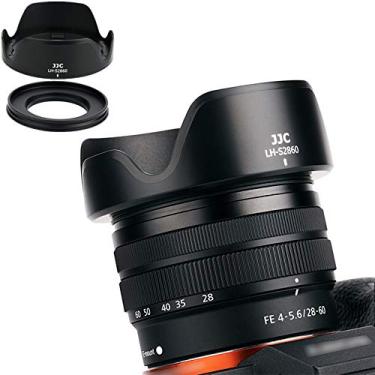 Imagem de JJC Capa para para-sol de lente de pétala reversível dedicada com adaptador de 40,5 mm para Sony FE 28-60 mm F4-5.6 SEL2860 em A7C A7III A7M3 e E PZ 16-50 mm F3.5-5.6 SELP1650 em A6000 A6100 A640 0 A6500 A6600
