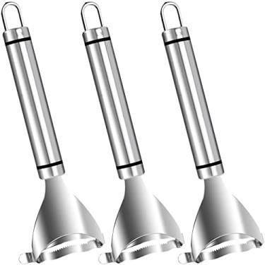 Imagem de WXJ13 Descascador de milho mágico de 3 peças - Descascador de espiga de milho de aço inoxidável, ferramentas de cozinha pequenas, ferramenta para despejar espiga de milho, conveniente cortador de milho