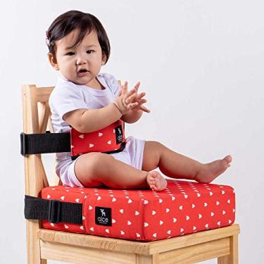 Imagem de Kit Assento de Alimentação Almofada de Elevação Com Cinto Para Bebes e Crianças Tema Amore Alce