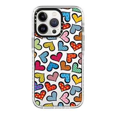 Imagem de Capa de telefone à prova de choque pára-choque para iphone 14 13 12 11 pro x xs xr max 7 8 plus se multicolorido amor coração macio tpu tampa traseira transparente, padrão de coração, para iphone 11 pro