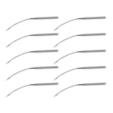 Imagem de Prettyia 10 peças/conjunto de agulhas portáteis para máquina de costura doméstica LW6T universal