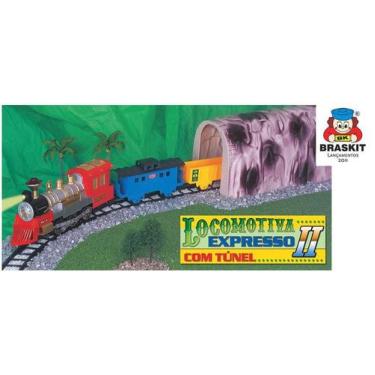 Locomotiva Trilhos Vagões 7 Metros Ferrorama Trem Brinquedo