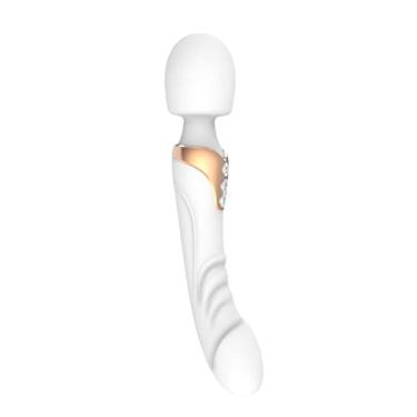 Imagem de Vibrador Poderoso Varinha Mágica 10 Modos Sexuais Estimulador Feminino Clitóris & Ponto G Massageador Erótico (Branco)