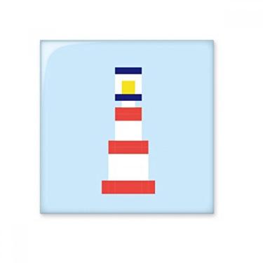 Imagem de Verão Vela Torre Pixel Art Deco Presente Fashion Cerâmica Azulejo Brilhante Decalque Pedra Adorna de Tijolos Vitrificados