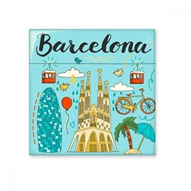 Imagem de Azulejo de cerâmica da Família Espanhola Barcelona Decalque brilhante Pedra adornada tijolo vitrificado