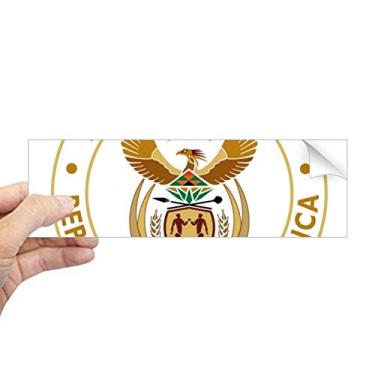 Imagem de DIYthinker Adesivo retangular para para-choque da África do Sul Emblema da África do Sul para janela