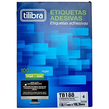 Imagem de Tilibra - Etiqueta Adesiva Inkjet/Laser Carta 138,11mmx106,36mm TB6188 - Caixa com 400 unidades