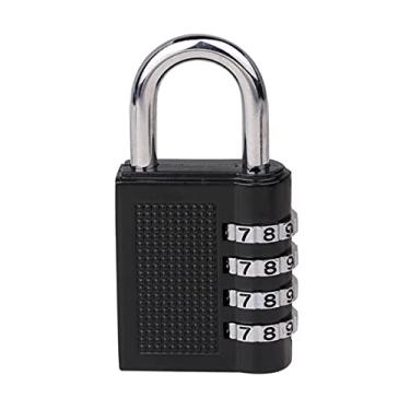 Imagem de Cadeado de código pesado para ambientes externos, grande de liga de zinco, porta de armário de academia de 4 posições, cadeado de bloqueio de código anti-roubo de 40 mm