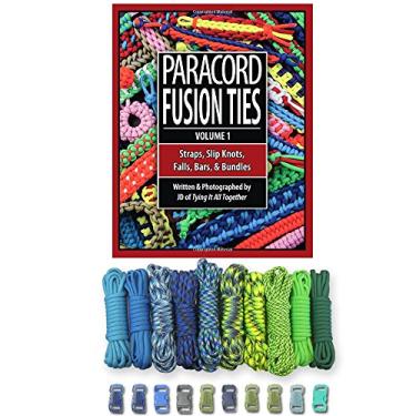 Imagem de Paracord Planet 250 kg kit de artesanato de paraquedista tipo III com fivelas e como reservar cordas de fusão de corda – Volume 1: alças, nós deslizantes, quedas, barras e pacotes por J.D. Lenzen (litorânea)