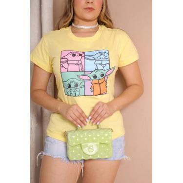 Imagem de T-Shirt Camiseta Baby Yoda Moda Feminina Algodão - Ana B Tshirteria