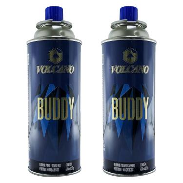 Imagem de Kit 2x Refil Lata Gás Butano Uso Culinário Camping Fogareiro, Maçarico, Lampião Cartucho 227G