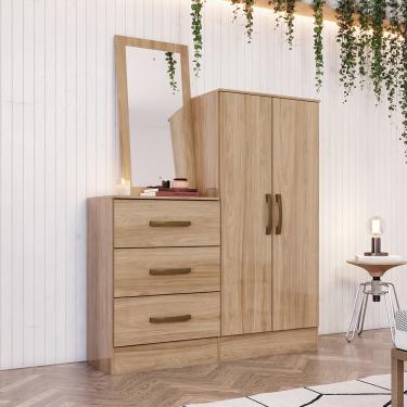 Imagem de Cômoda Sapateira Chris 2 Portas 3 Gavetas Casa 812 - Jequitibá