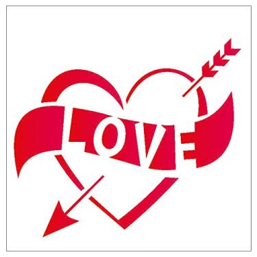 Imagem de Stencil de Acetato para Pintura OPA 10 x 10 cm - 1982 Love