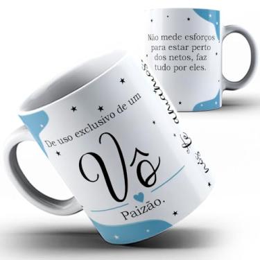 Imagem de Caneca Vovô Avô Vô Paizão não mede esforços 23a (Azul)