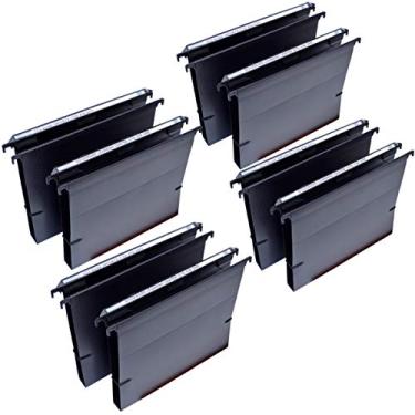 Imagem de Pastas de arquivos suspensas com capacidade extra Ultimate Office MagniFile, caixa inferior de 2,54 cm, tamanho carta, apresenta um cabo de segurança elástico em torno do conjunto com 8 unidades